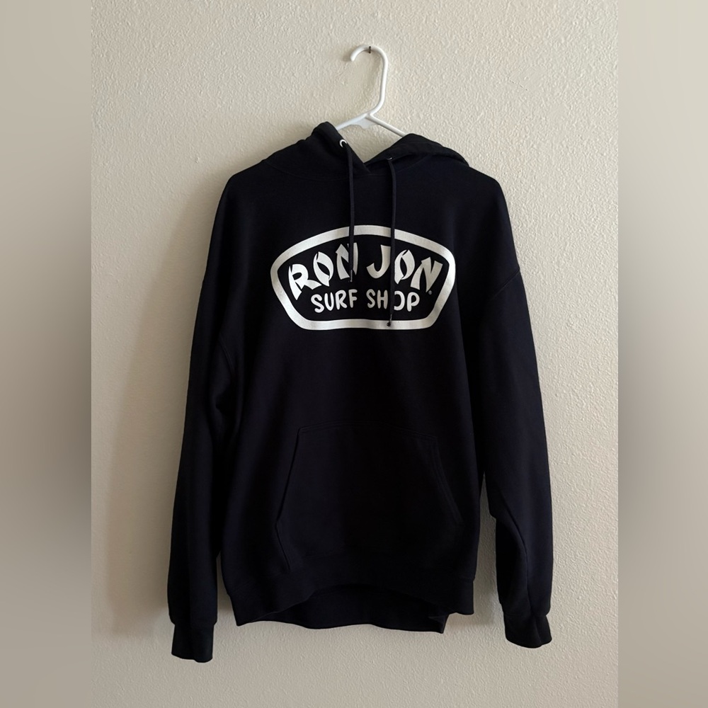 Ron Jon Black Hoodie with White Logo